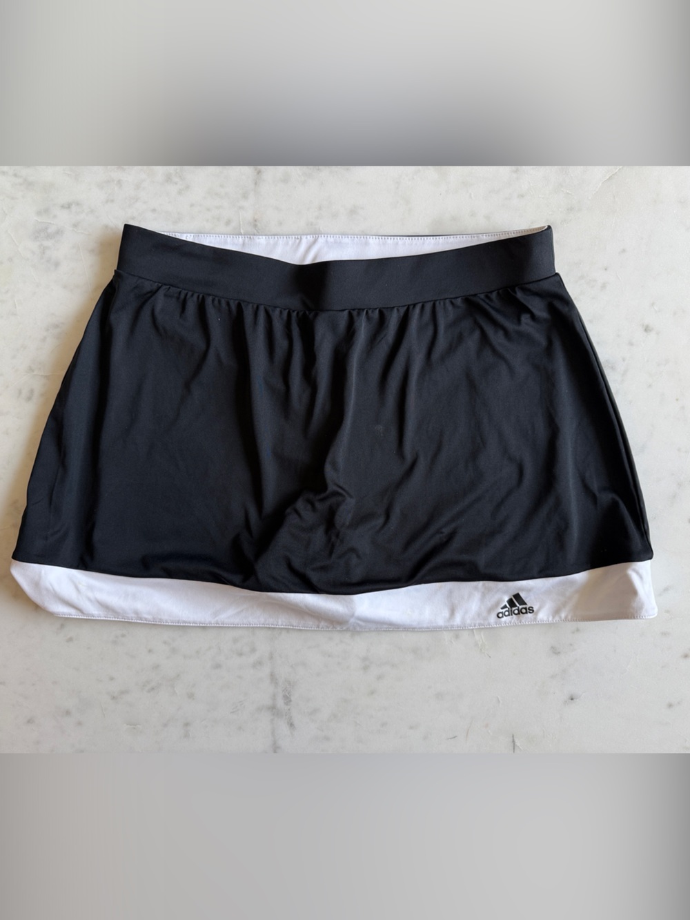 adidas Black and White Athletic Skort with Side Panels